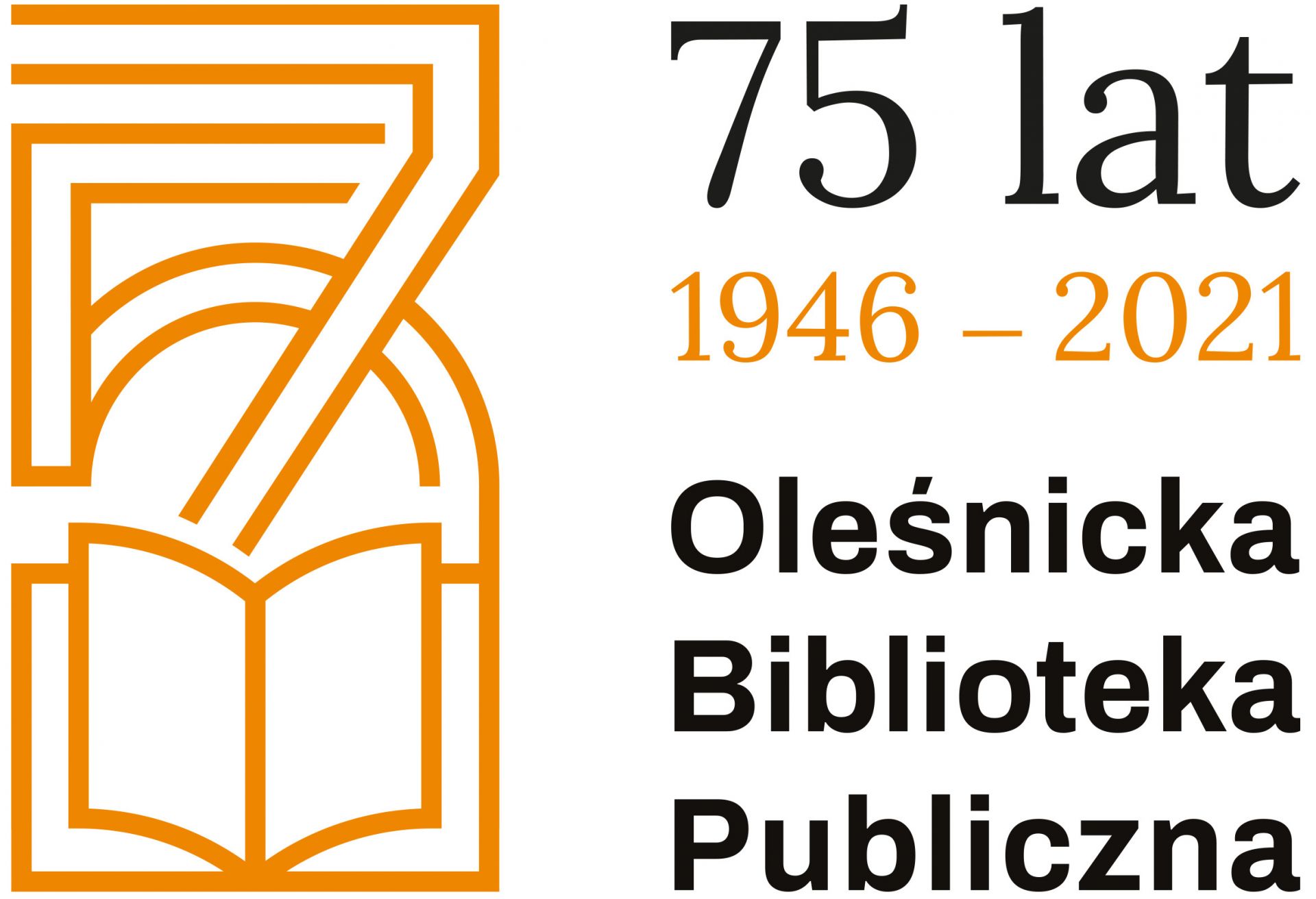 Znak graficzny stworzony z okazji 75-lecia funkcjonowania Biblioteki